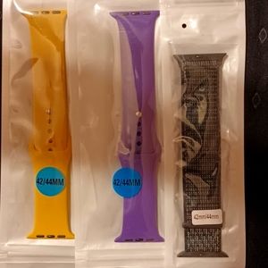 Three Apple Compatible Watch Bands 42/44